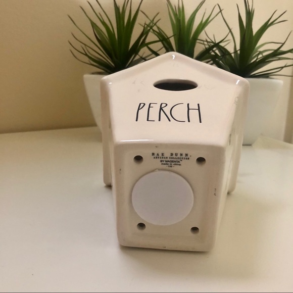 LAST ONE! RAE DUNN Perch Ceramic Birdhouse Home Decor White Farmhouse Pet - Picture 8 of 9
